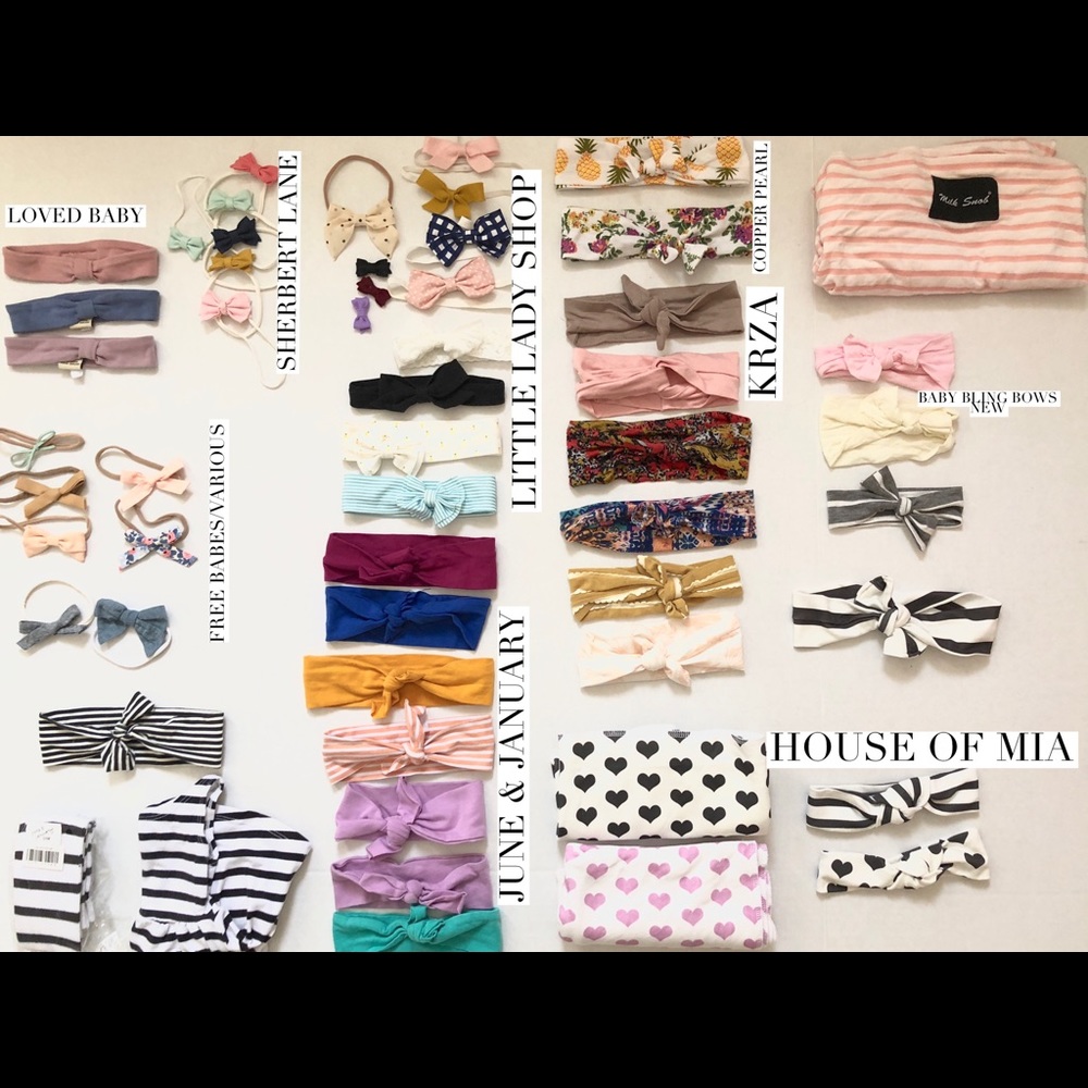 Baby bows and headbands
